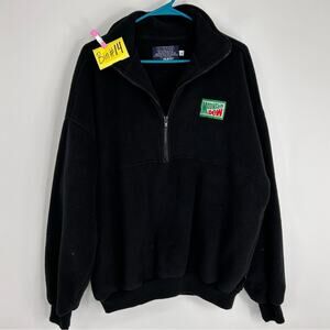 Mountain Dew Hilton Polartec Black Fleece 3/4 Zip Hoodie Size XL